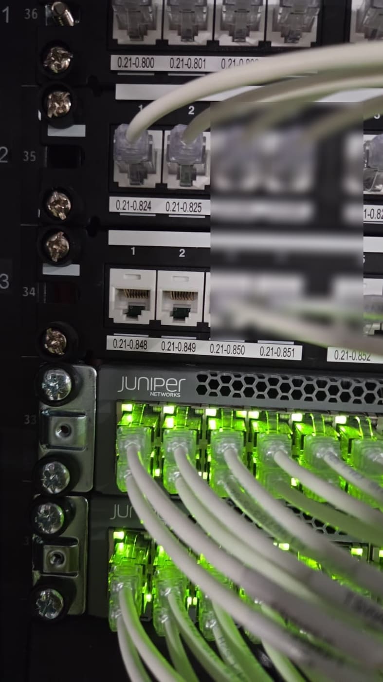 Floor re-cabling with structured labelling and Fluke certification